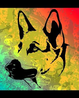 Book cover for German Shepherd Color Burst Notebook