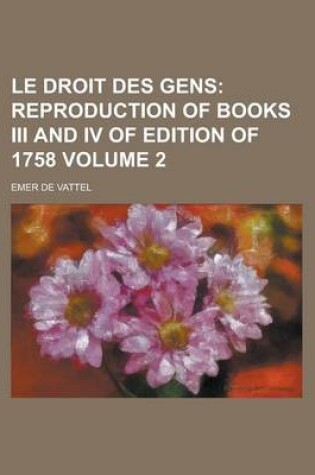 Cover of Le Droit Des Gens Volume 2