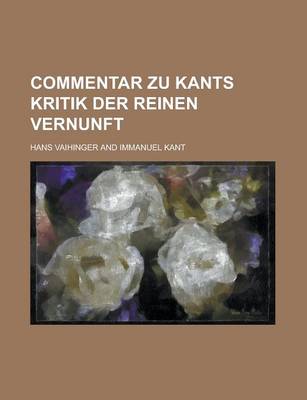 Book cover for Commentar Zu Kants Kritik Der Reinen Vernunft