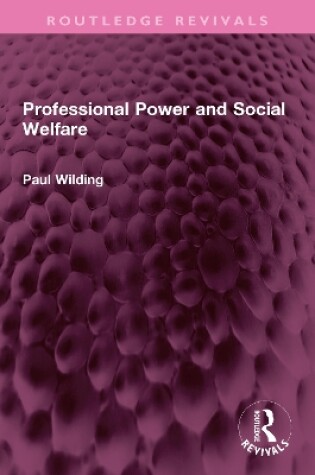 Cover of Professional Power and Social Welfare