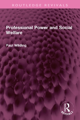 Book cover for Professional Power and Social Welfare