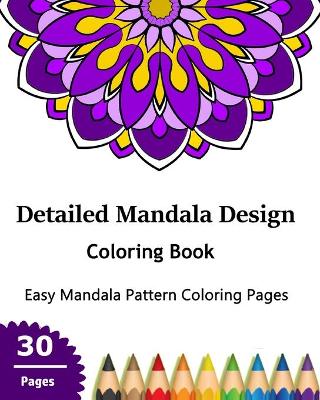 Book cover for Detailed Mandala Design Coloring Book