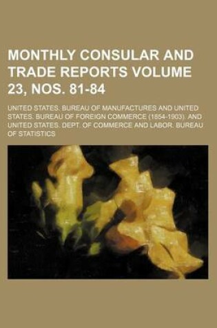 Cover of Monthly Consular and Trade Reports Volume 23, Nos. 81-84