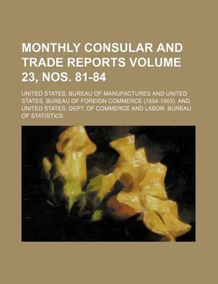 Book cover for Monthly Consular and Trade Reports Volume 23, Nos. 81-84