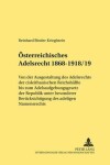 Book cover for Oesterreichisches Adelsrecht 1868-1918/19