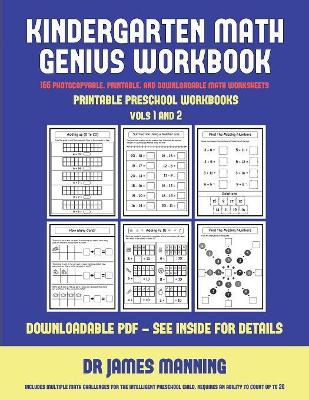 Book cover for Pre K Printable Workbooks (Kindergarten Math Genius)