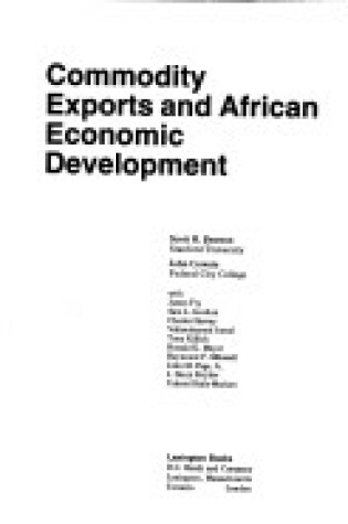 Cover of Commodity Exports and African Economic Development