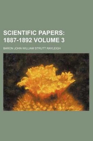 Cover of Scientific Papers; 1887-1892 Volume 3