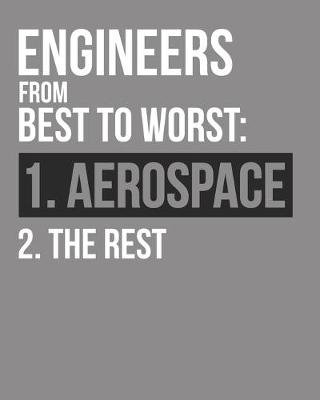 Cover of Engineers From Best To Worst Aerospace Engineer Notebook