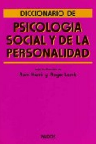 Cover of Diccionario de Psicologia Social y ...