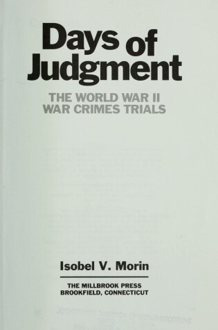 Cover of Days of Judgment