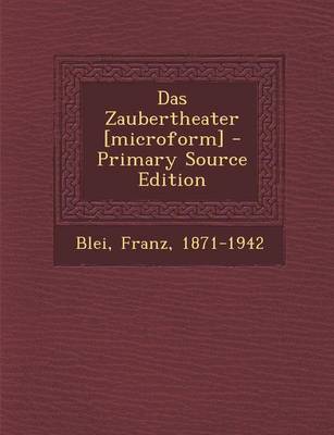 Book cover for Das Zaubertheater [Microform] - Primary Source Edition