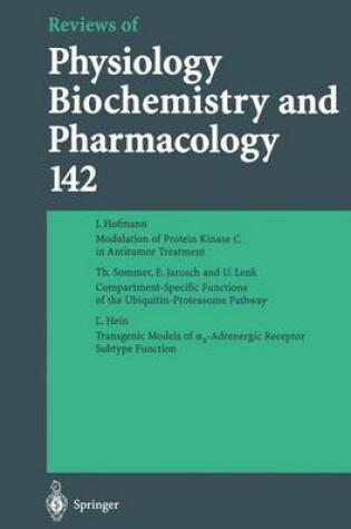 Cover of Reviews of Physiology, Biochemistry and Pharmacology 142