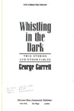 Cover of Whistling in the Dark