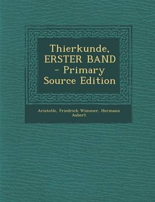 Book cover for Thierkunde, Erster Band