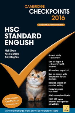 Cover of Cambridge Checkpoints HSC Standard English 2016