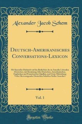 Cover of Deutsch-Amerikanisches Conversations-Lexicon, Vol. 1