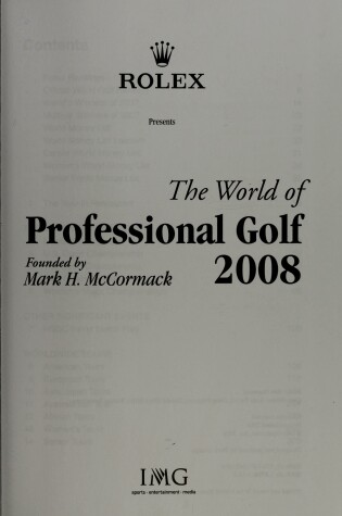 Cover of The World of Professional Golf 2008