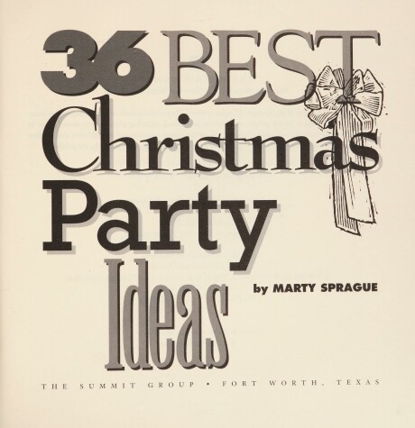 Book cover for 36 Best Christmas Party Ideas