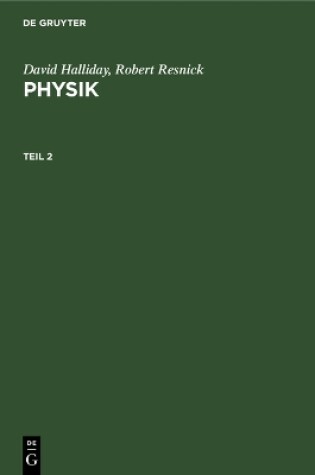 Cover of David Halliday; Robert Resnick: Physik. Teil 2