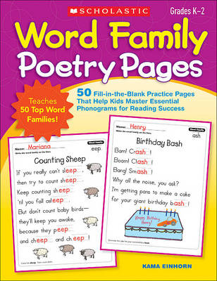 Book cover for Word Family Poetry Pages