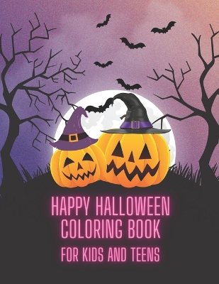 Book cover for Happy Halloween Coloring Book