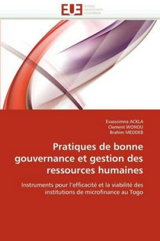 Cover of Pratiques de Bonne Gouvernance Et Gestion Des Ressources Humaines