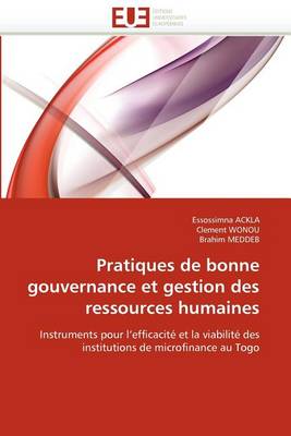 Cover of Pratiques de Bonne Gouvernance Et Gestion Des Ressources Humaines