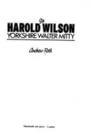 Cover of Sir Harold Wilson