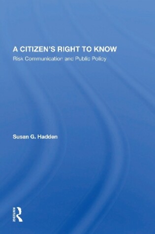 Cover of A Citizen's Right To Know