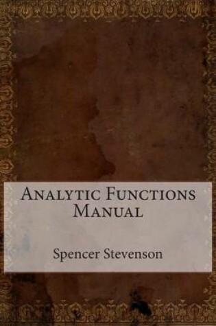 Cover of Analytic Functions Manual