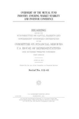 Cover of Oversight of the mutual fund industry