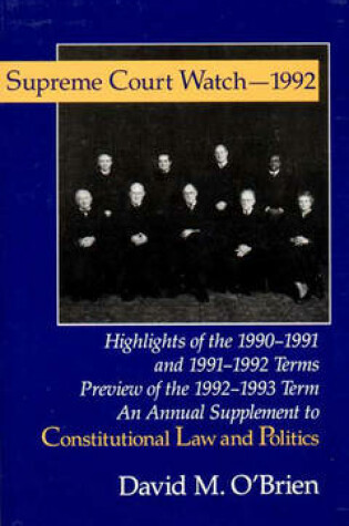 Cover of Supreme Court Watch, 1992