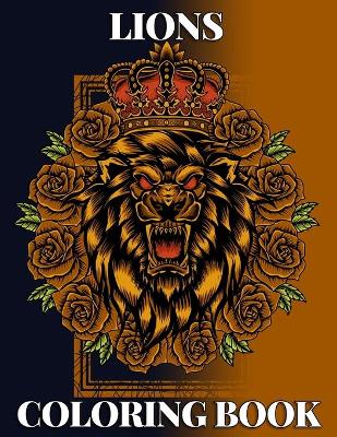 Book cover for Lions coloring book