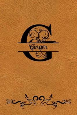 Book cover for Split Letter Personalized Name Journal - Ginger