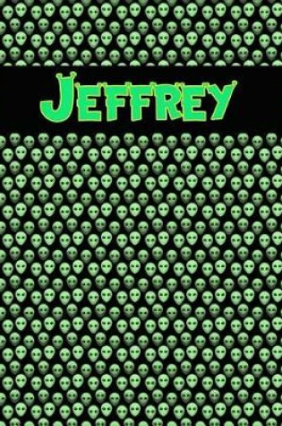 Cover of 120 Page Handwriting Practice Book with Green Alien Cover Jeffrey