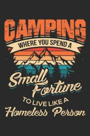 Cover of Camping where you spend a small fortime to live like a homeless person