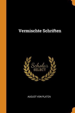 Cover of Vermischte Schriften