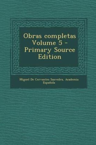 Cover of Obras Completas Volume 5