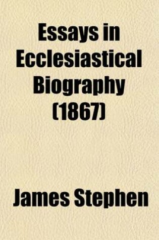 Cover of Essays in Ecclesiastical Biography