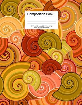Book cover for Composition Book 100 Sheets/200 Pages/8.5 X 11 In. College Ruled/ Snail Design Green Red