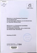 Book cover for Protocol to the European Convention for the Protection of the Audiovisual Heritage, on the Protection of Television Productions