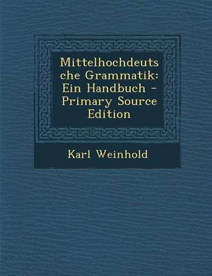 Book cover for Mittelhochdeutsche Grammatik