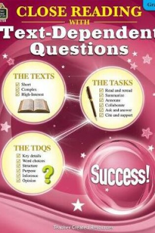 Cover of Close Reading Using Text-Dependent Questions Grade 5