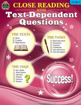 Book cover for Close Reading Using Text-Dependent Questions Grade 5