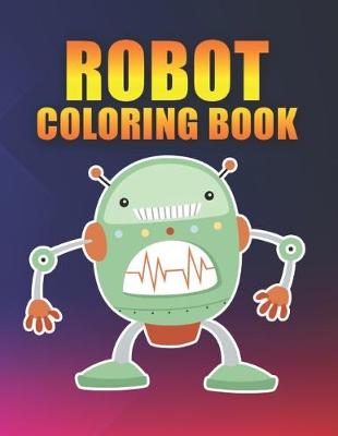 Book cover for robot coloring book