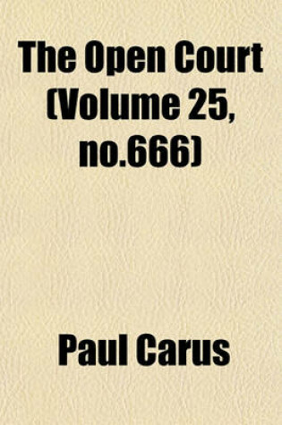 Cover of The Open Court (Volume 25, No.666)