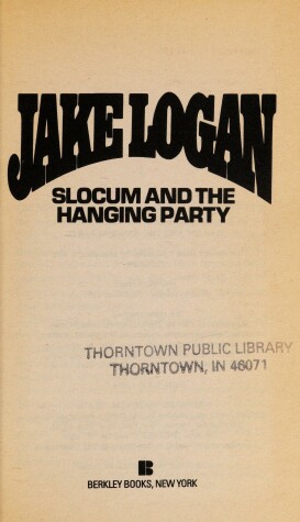 Book cover for Slocum 000: Hanging Party