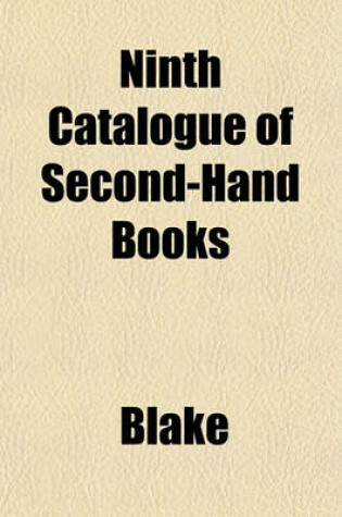 Cover of Ninth Catalogue of Second-Hand Books