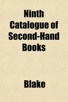 Book cover for Ninth Catalogue of Second-Hand Books